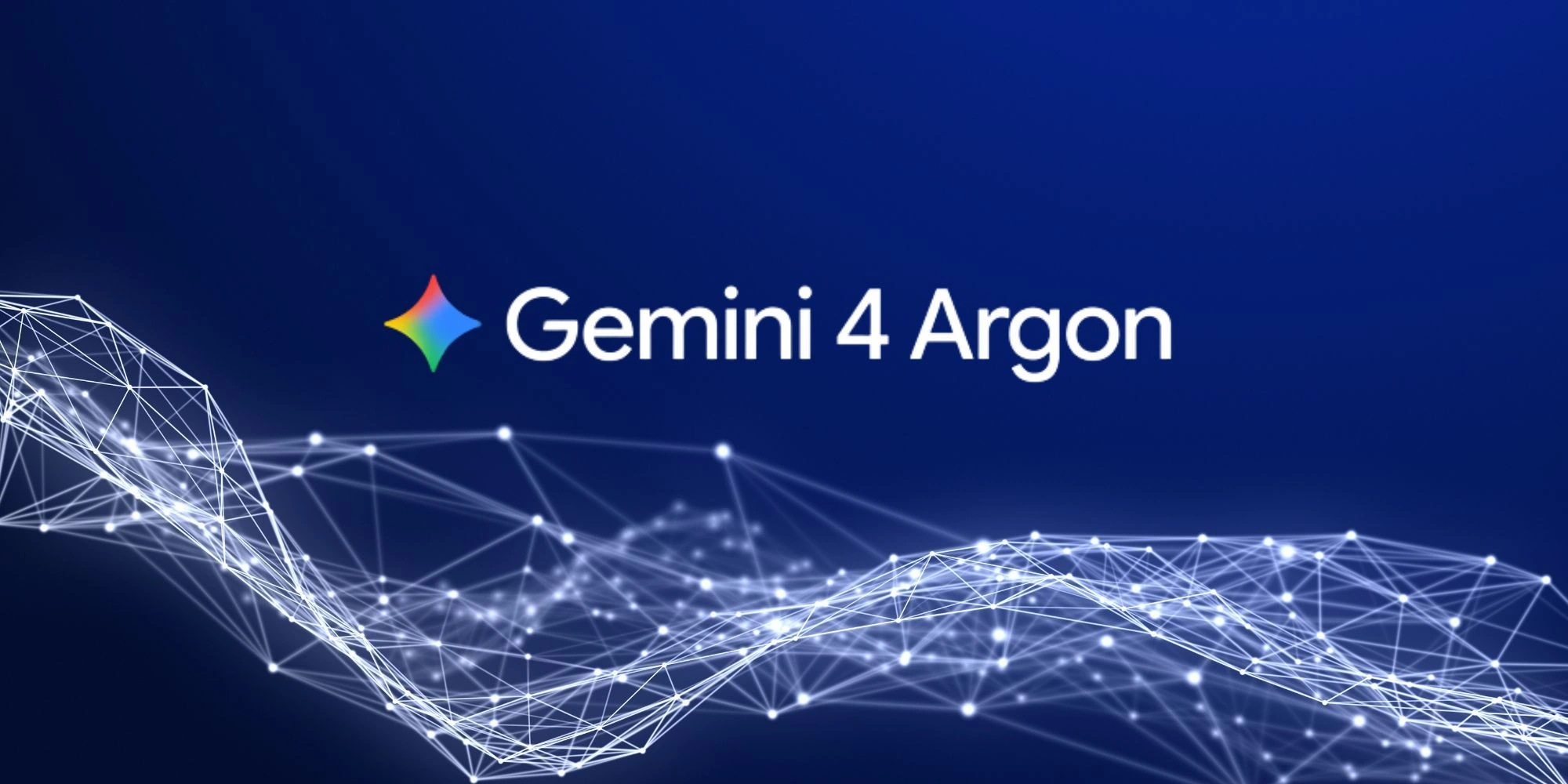 پوستر Gemini 4 Argon با پسزمینه آبی تیره و شبکهای از خطوط و نقاط نورانی