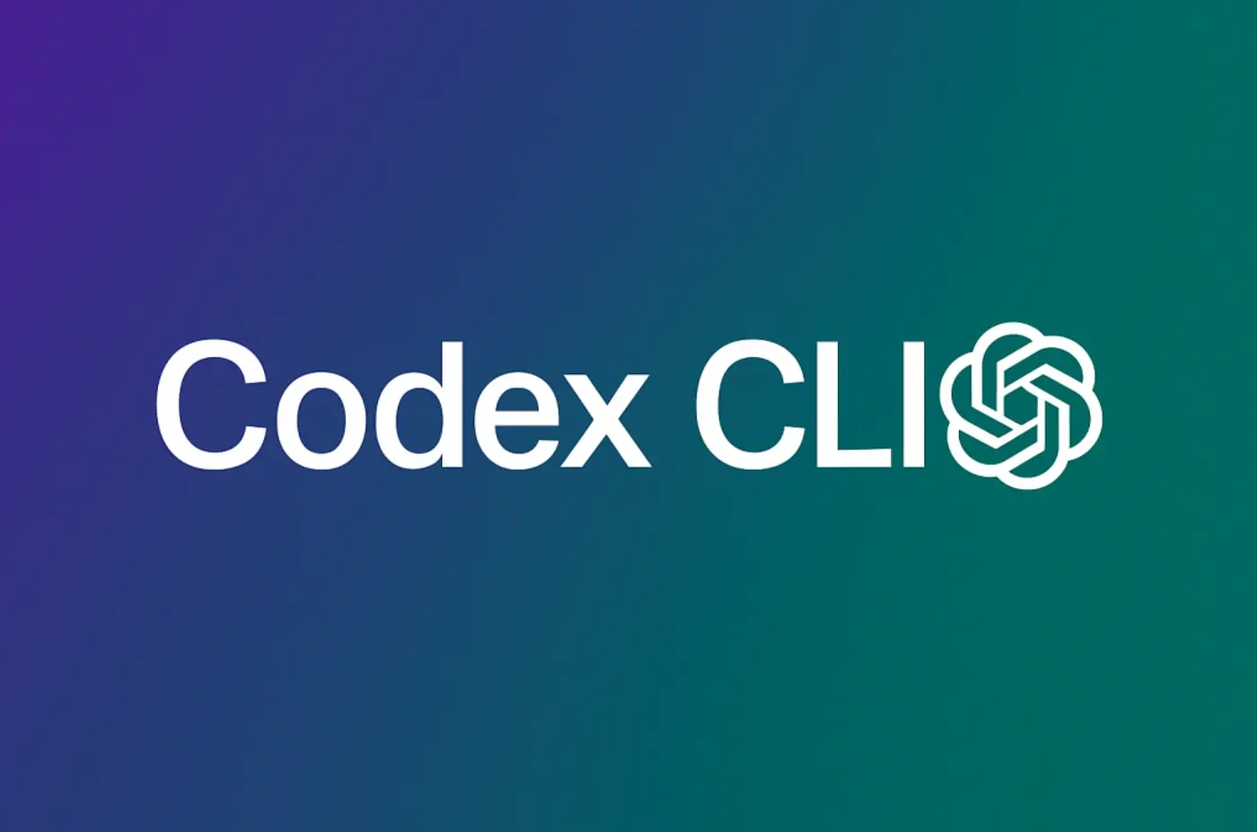 نام و نشان Codex CLI از OpenAI روی پسزمینه آبی و سبز