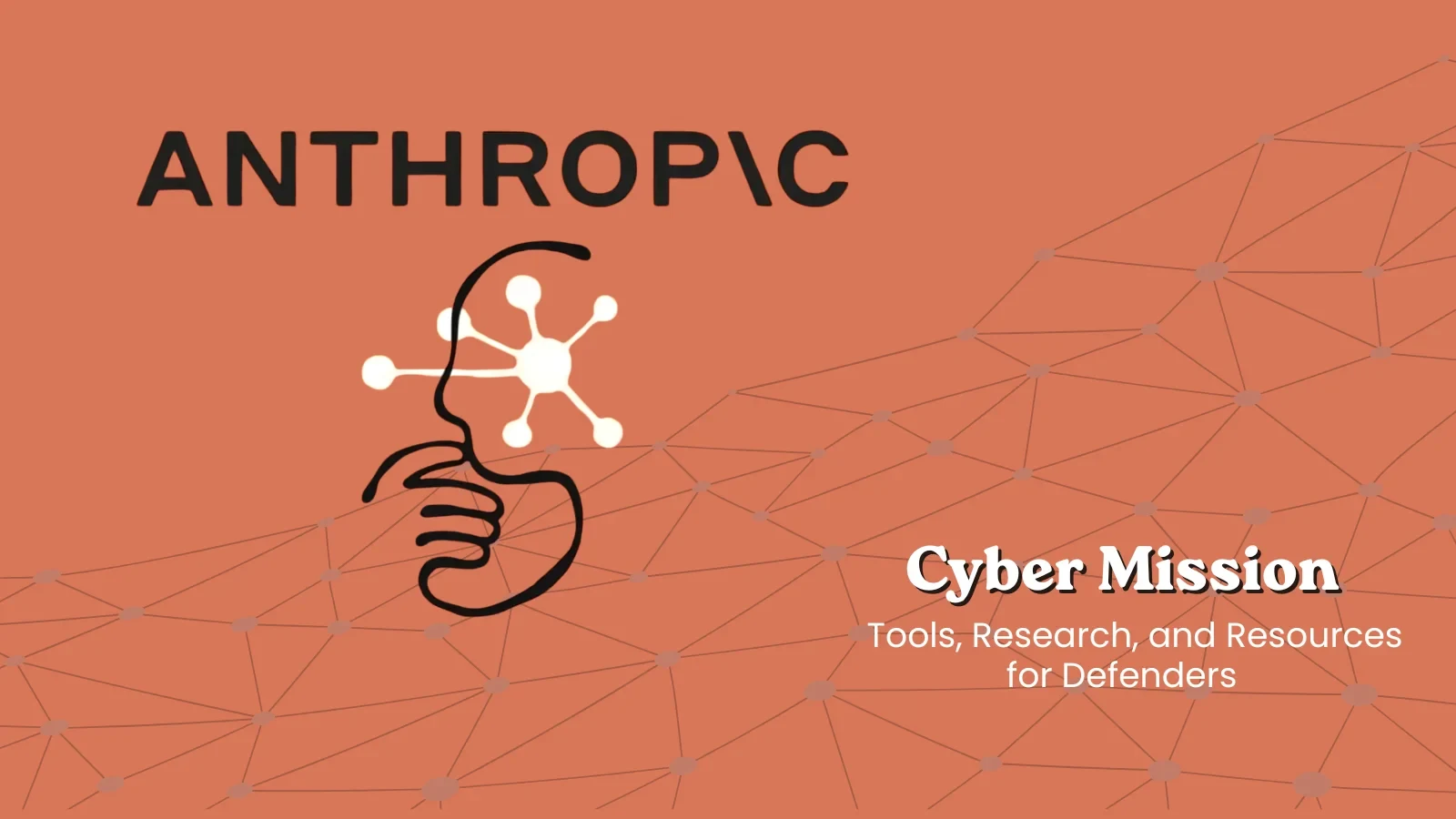 پوستر برنامه Anthropic Cyber Mission با نماد امنیت سایبری